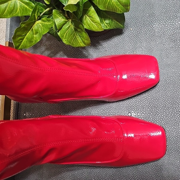 NWOT INC International Concepts Vibrant Red Over the Knee Boots - Picture 2 of 9